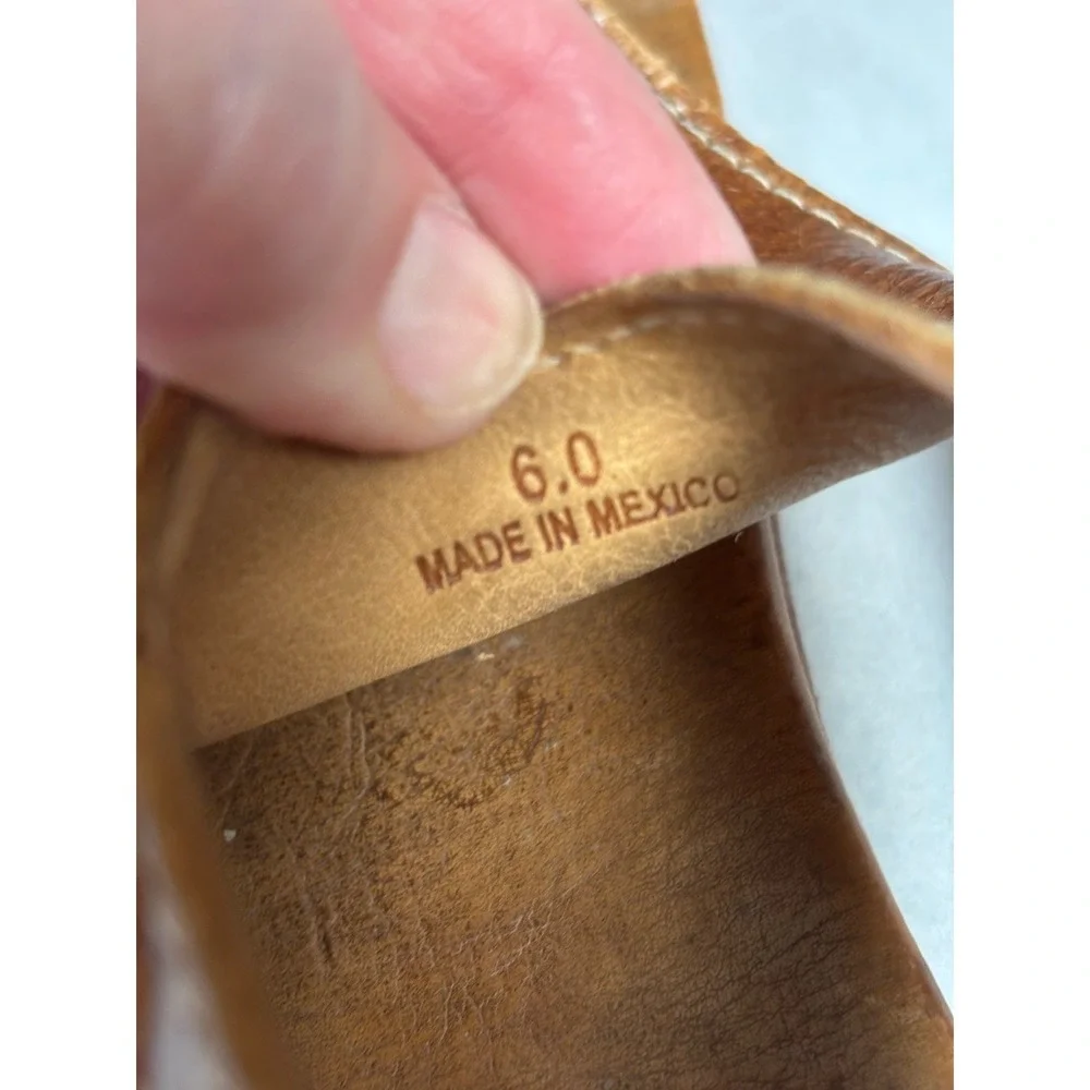 Bed Stu Womens Brown Soto Leather Sandals Size 6 Boho Gladiator Rustic Flats - Picture 10 of 12